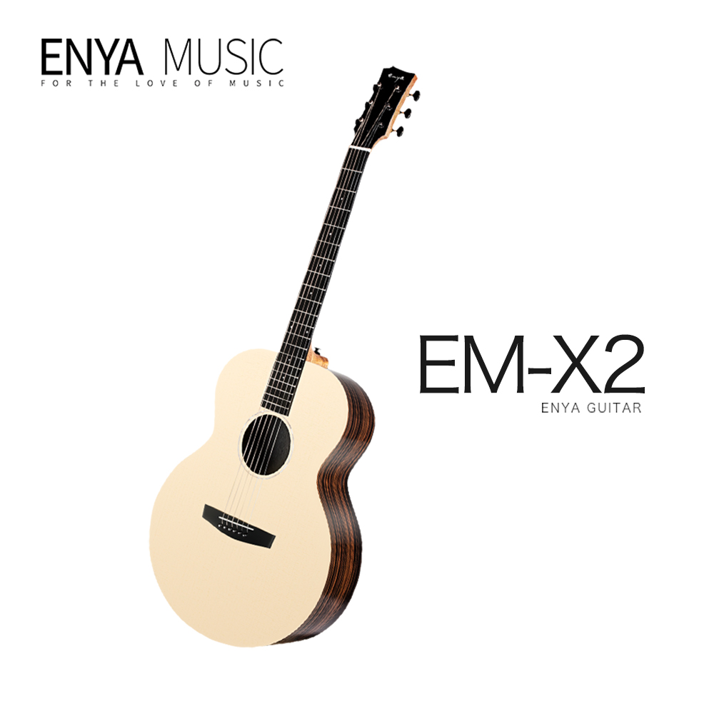 Enya EM-X2 업그레이드된 흑단 HPL / 어쿠스틱 미니통기타